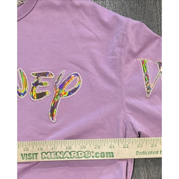 50th Anniversary Walt Disney World Shirt  Sweatshirt Womens L Crop Pink Bling - Picture 7 of 10